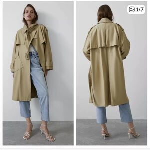 ZARA OVERSIZED FLOWY TRENCH